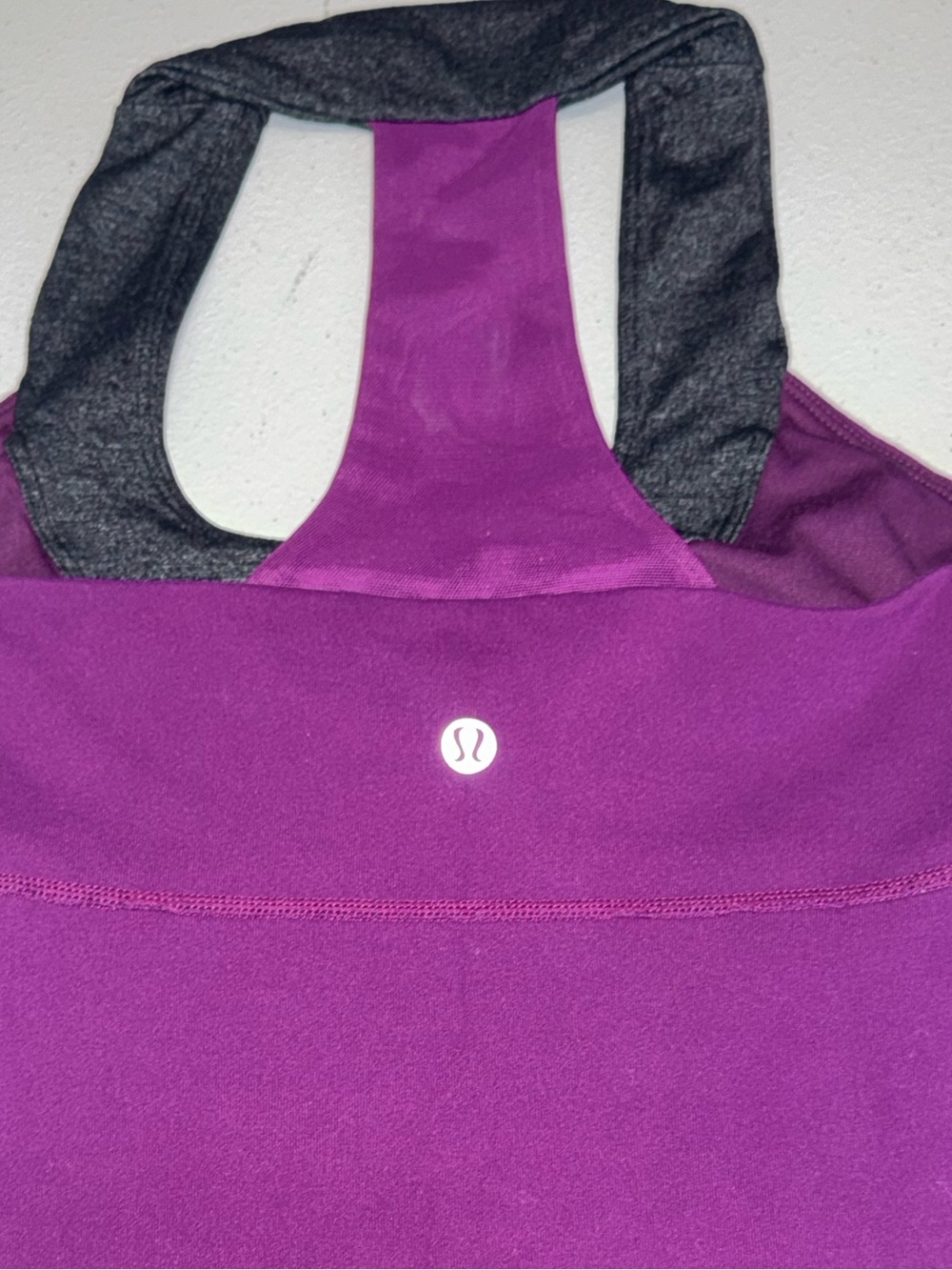 Lululemon Scoop Neck Racerback Tank Top Size 4 Purple Gray Athletic - Picture 4 of 10